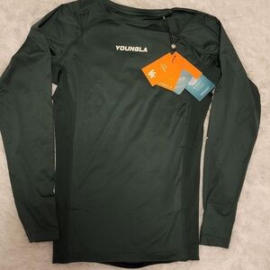 YoungLA Olive Green Long Sleeve Training Top Size Small